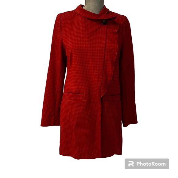 Cabi Houndstooth Red Jacket - Picture 2 of 8